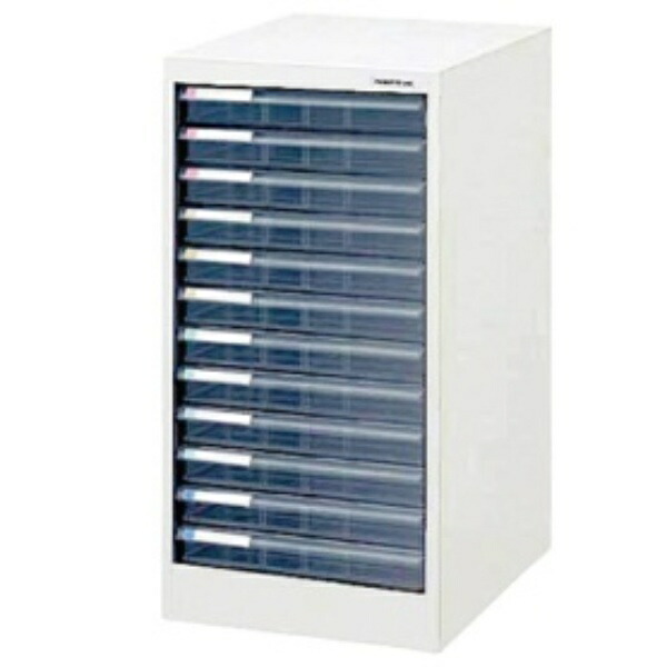 Nakabayashi Avante V2 Floor Case H620mm A4・12-Tier Shallow 12 White AF-12W