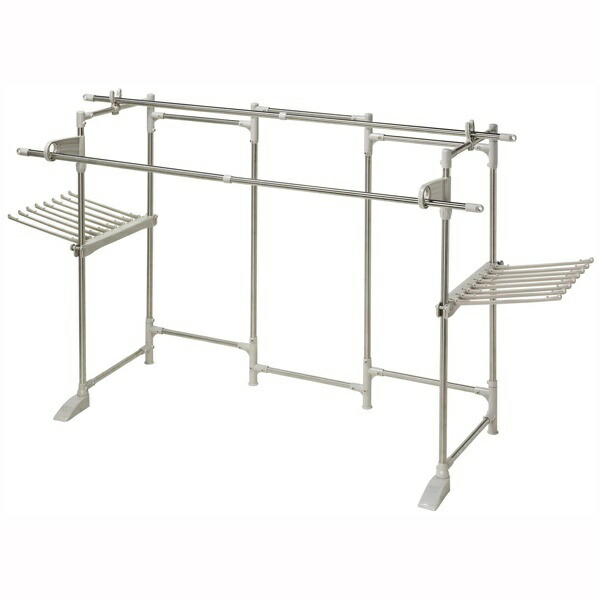 Sekisui Resin Trading Co., Ltd. Sekisui Stainless Multi-Functional Clothes Drying Rack Hosuo HD-60S Approx. Height 120 x Width 226 x Depth 74 cm