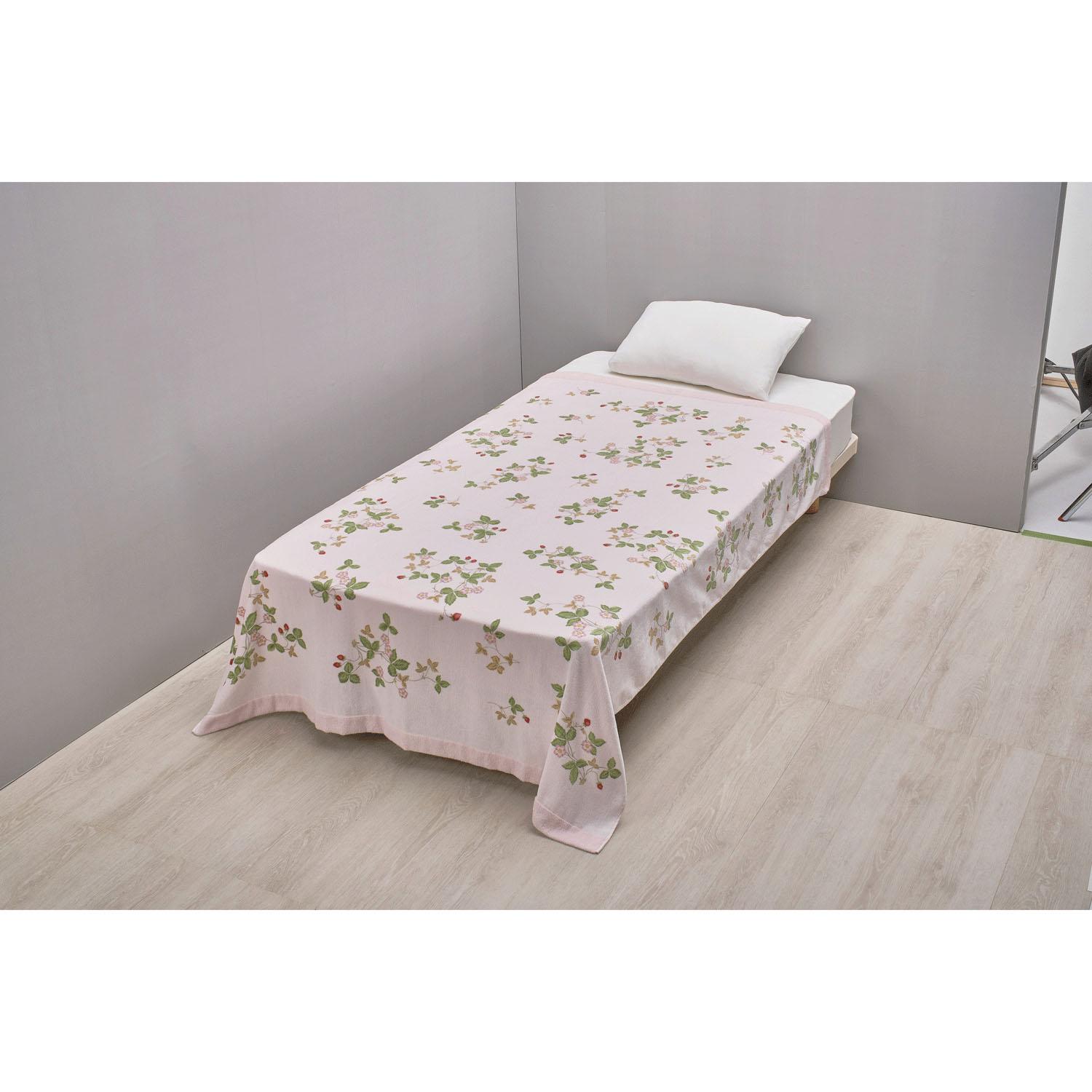 Nishikawa Wedgwood Imabari Towel Blanket Single Washable 100% Cotton Wild Strawberry Soft Made in Japan Pink FR05150601