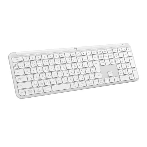 Logitech SIGNATURE SLIM Wireless Keyboard K950OW Slim Profile Quiet Typing Bluetooth Logi Bolt Wireless Keyboard Numeric Keypad Wireless Easy-Switch Japanese Layout 36-Month Battery Life Windows Mac Chrome Android K950 Off-White Domestic Authentic Product