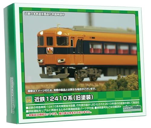 Green Max N Gauge Kintetsu 12410 Series (Old Paint Scheme, No Smoking Room, 12411 Formation) 4-Car Extension Set (Non-Powered) 31826 Model Train Electric Train