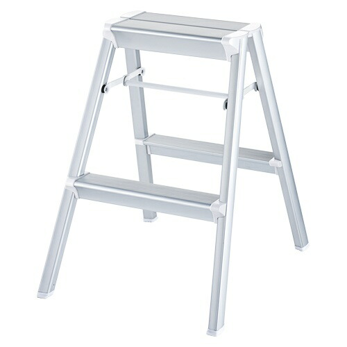 Hasegawa Heavy-Duty Step Stool SKITSTEP (130kg Capacity, Heavy-Duty Type) Silver SK2.0-06S (16523)