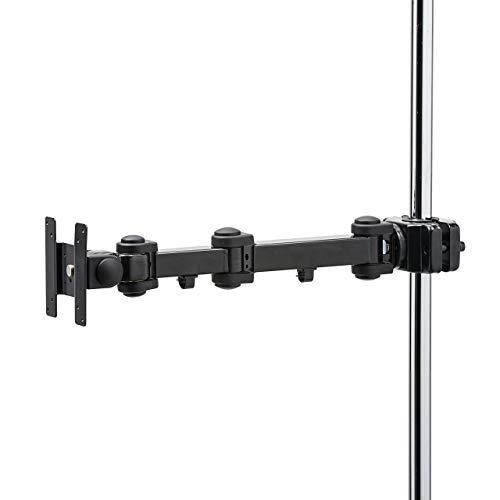 Sanwa Supply Monitor Arm, Pole Mounting, High Load Capacity Type (20kg), Black CR-LA358