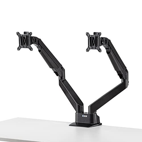 Sanwa Supply Horizontal/Vertical Multi-Joint LCD Monitor Arm (Dual-Monitor, Black) CR-LA1302BKN2