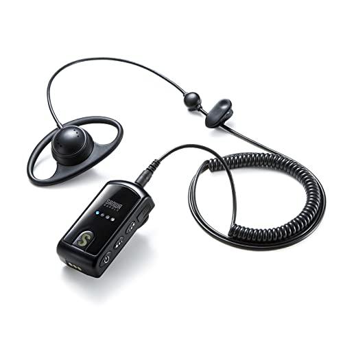 Sanwa Supply Wireless Guide System Parent/Child Switchable Unit Microphone-Equipped Earphones with Strap Two-Way Communication Capable Supports up to 255 Participants USB Charging MM-WGS4