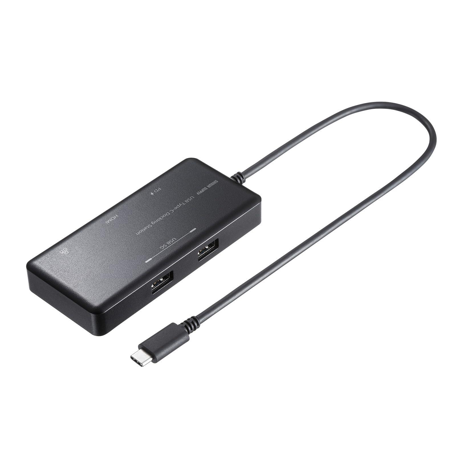 Sanwa Supply USB Type-C Docking Station 5-in-1 USB-DKM7BK