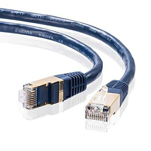 Sanwa Supply CAT7 LAN Cable (20m) 10Gbps/600MHz RJ45 Navy Blue KB-T7-20NVN