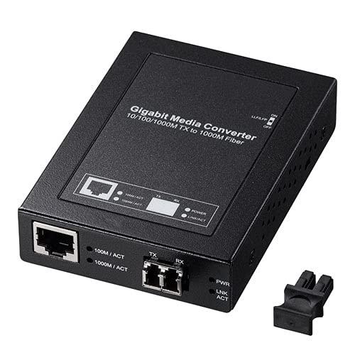 Sanwa Supply Optical Media Converter (Gigabit, Single-mode) LAN-EC212RL10
