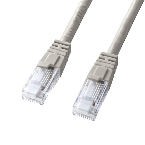 Sanwa Supply Category 6 LAN Cable with Clip-Break Prevention (Light Gray, 50m) KB-T6TS-50N