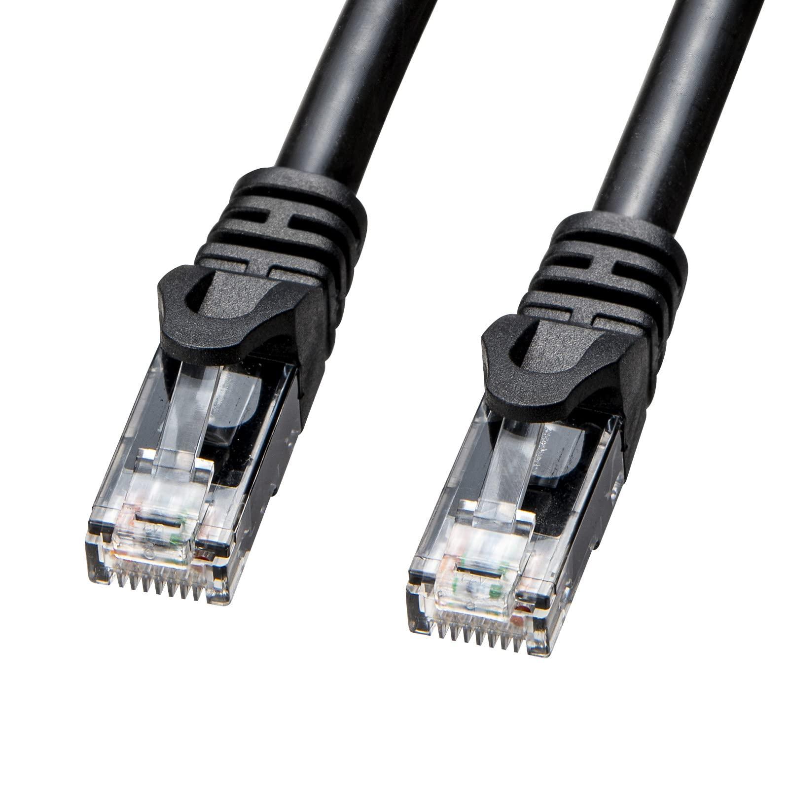 Sanwa Supply Outdoor Waterproof Category 6A LAN Cable (Black, 30m) KB-T6AWP-30BK
