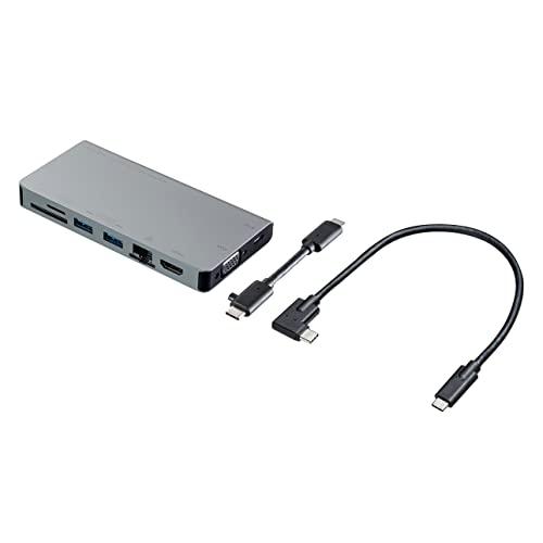 Sanwa Supply USB Type-C Docking Hub (with VGA, HDMI, LAN Port, and Card Reader) USB-3TCH13S2