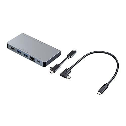 Sanwa Supply USB Type-C Docking Hub (with HDMI and LAN Ports) USB-3TCH15S2