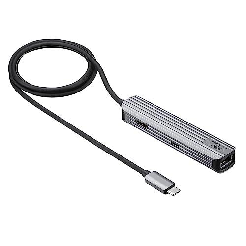 Sanwa Supply USB Type-C Multi-Converter Adapter 4-in-1 (with HDMI + LAN, 1m Cable) USB-3TCHLP7S-1