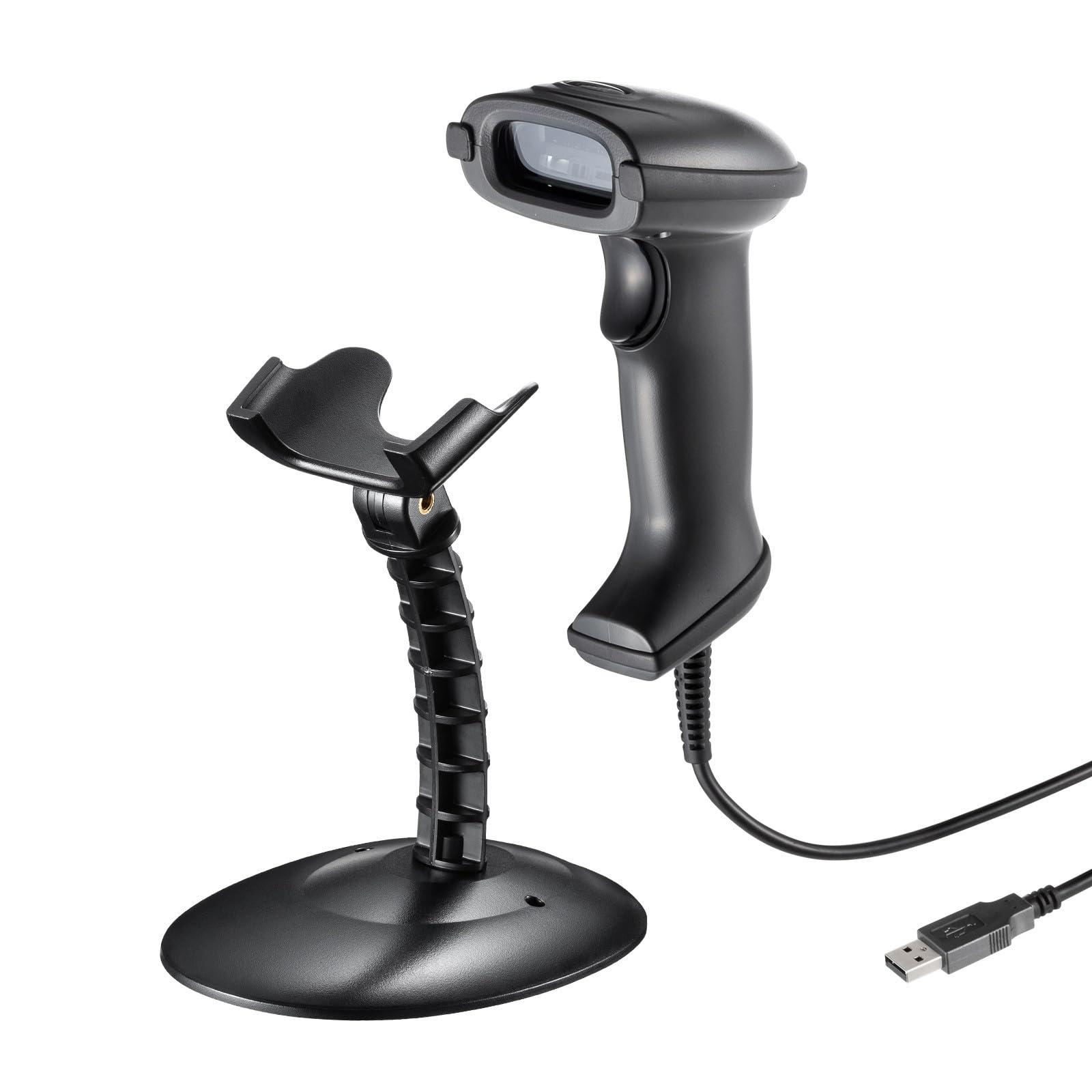 Sanwa Supply 1D CCD Barcode Reader (with Stand) BCR-1D9BK