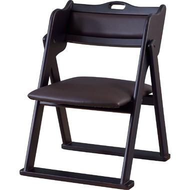 AZUMAYA Tatami Chair Folding Design Sturdy Thick Legs for Stability Comfortable Low Seat Height Black BC-510BK