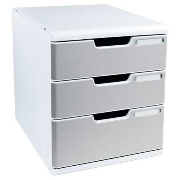 Exacompta MODURO Modulo Letter Case 3-Tier A4 Vertical Gray Modular with Label Holder 325041D Made in Austria