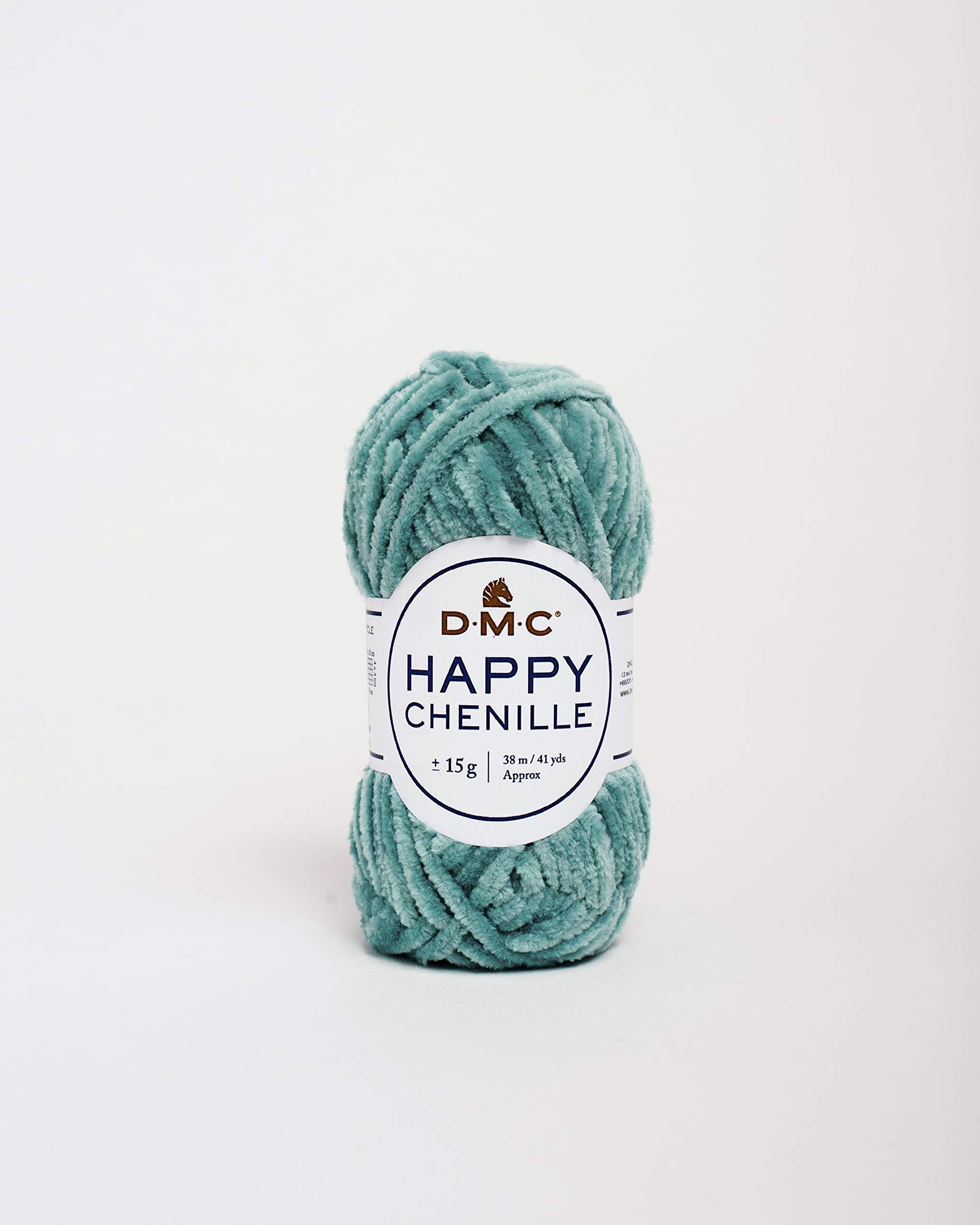 DMC HAPPY CHENILLE Happy Chenille Medium Weight #30 SURF'S UP Green Tone Approx. 15g spool Approx. 38m DMC8143