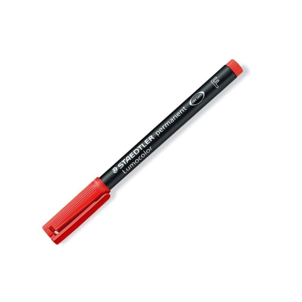 Lumocolor Pen, Oil-Based, Extra Fine Tip, Red ● Quantity: 1 pen ● Material: Barrel: PP, Cap: PP, Pen tip: POM
