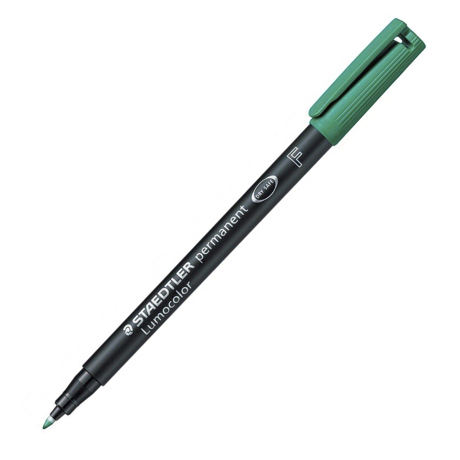 Lumocolor Pen, Oil-based, Extra Fine Tip, Green ●Quantity: 1 pen ●Material: Barrel: PP, Cap: PP, Pen tip: POM