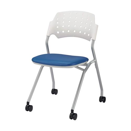 Folding Chair (with Casters/Blue) Blue 522(W) × 552(D) × 780(H)