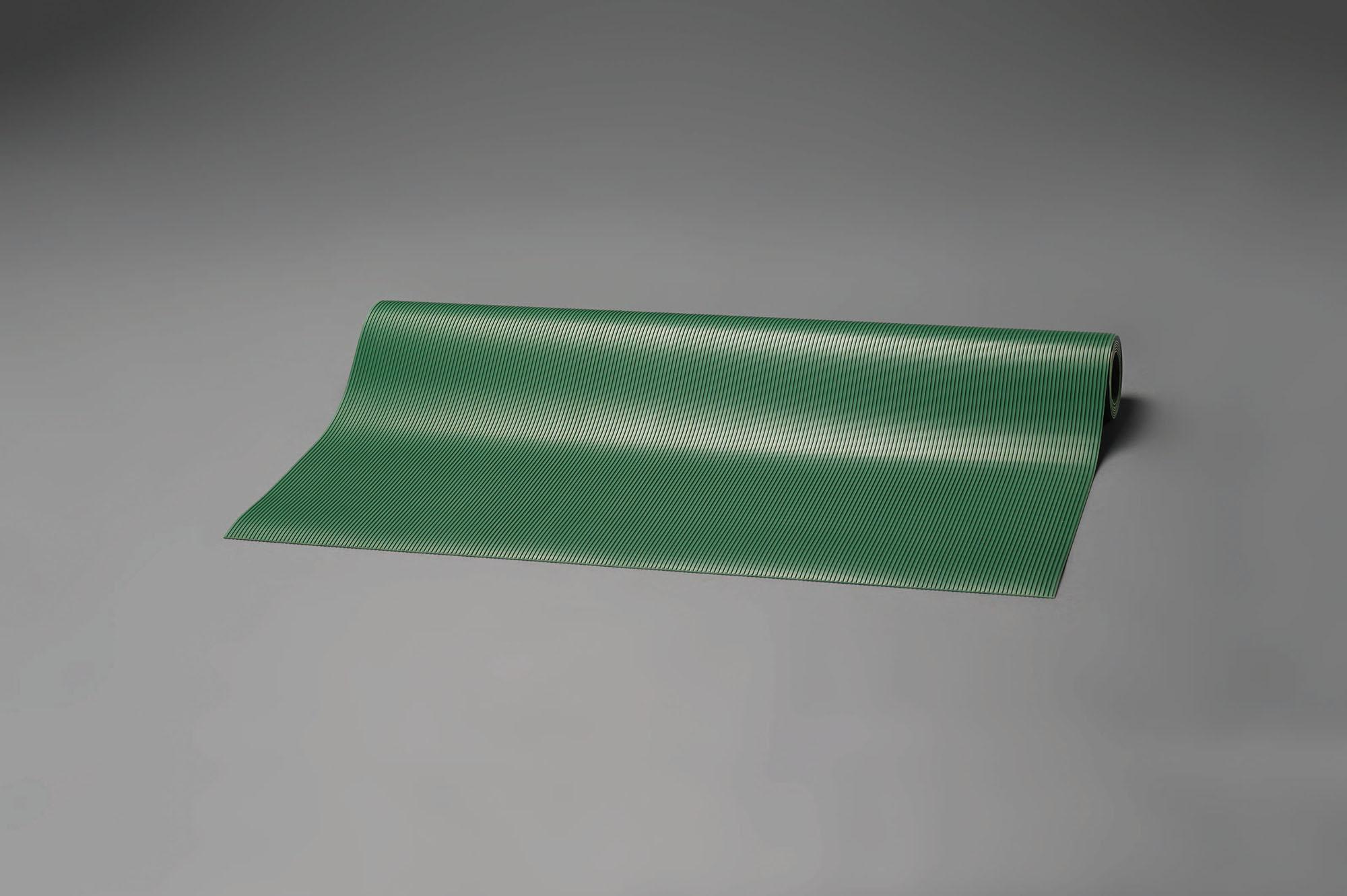 1.0 x 2.0 m / 3.0 mm Rubber Mat (Ribbed, Green) EA997RA-2
