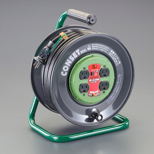 AC125V/15A/30m Fixed Outlet Reel (with Grounding)