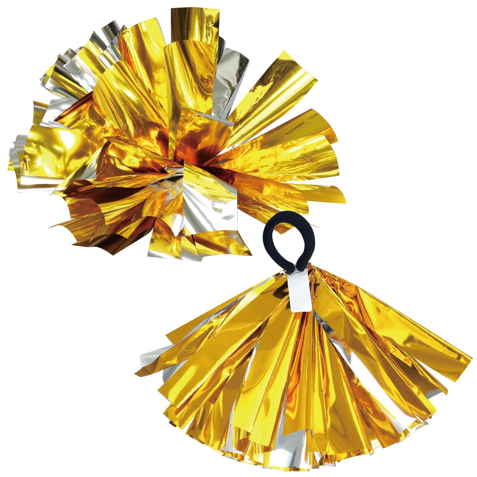 Easy Cheer Pom-Pom Name Tag Included Gold/Silver