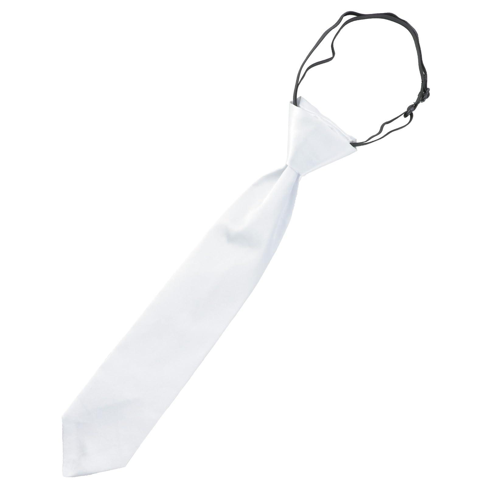 Soft satin necktie, white