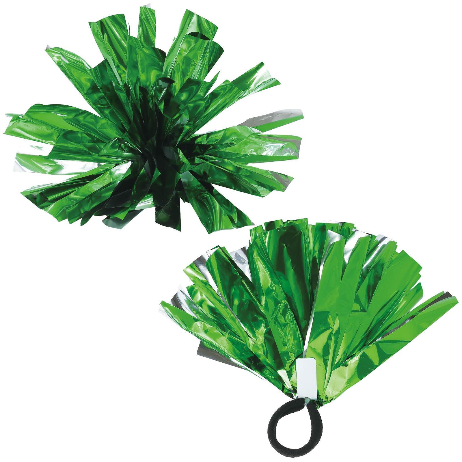 Easy Cheer Pom-Pom Name Tag Included Green Silver