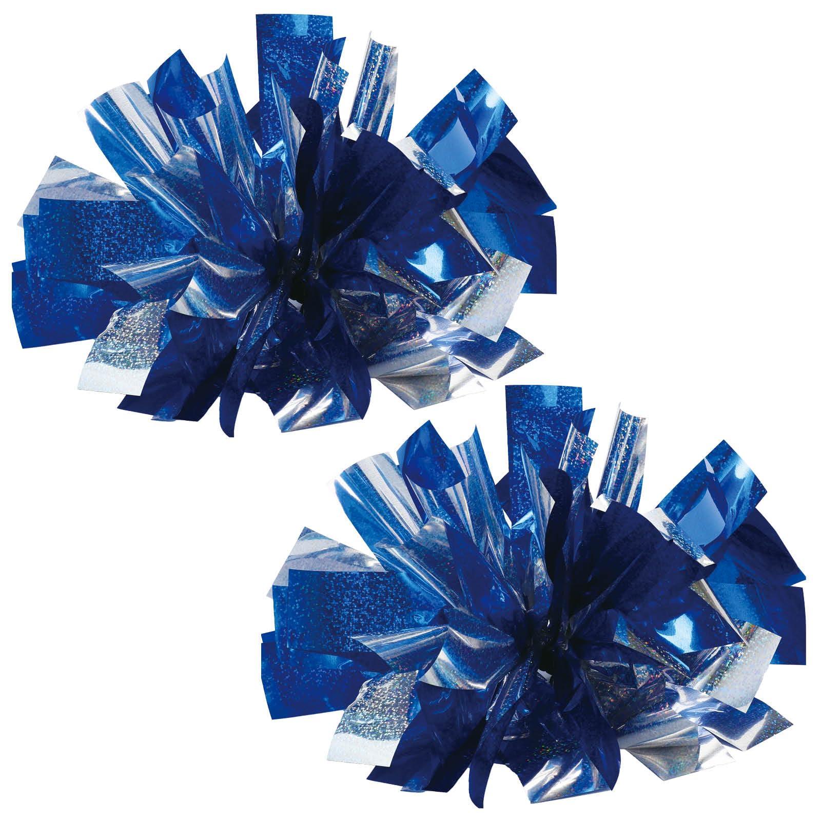 Hands-Free Cheer Pom-Pom Hologram Blue Silver