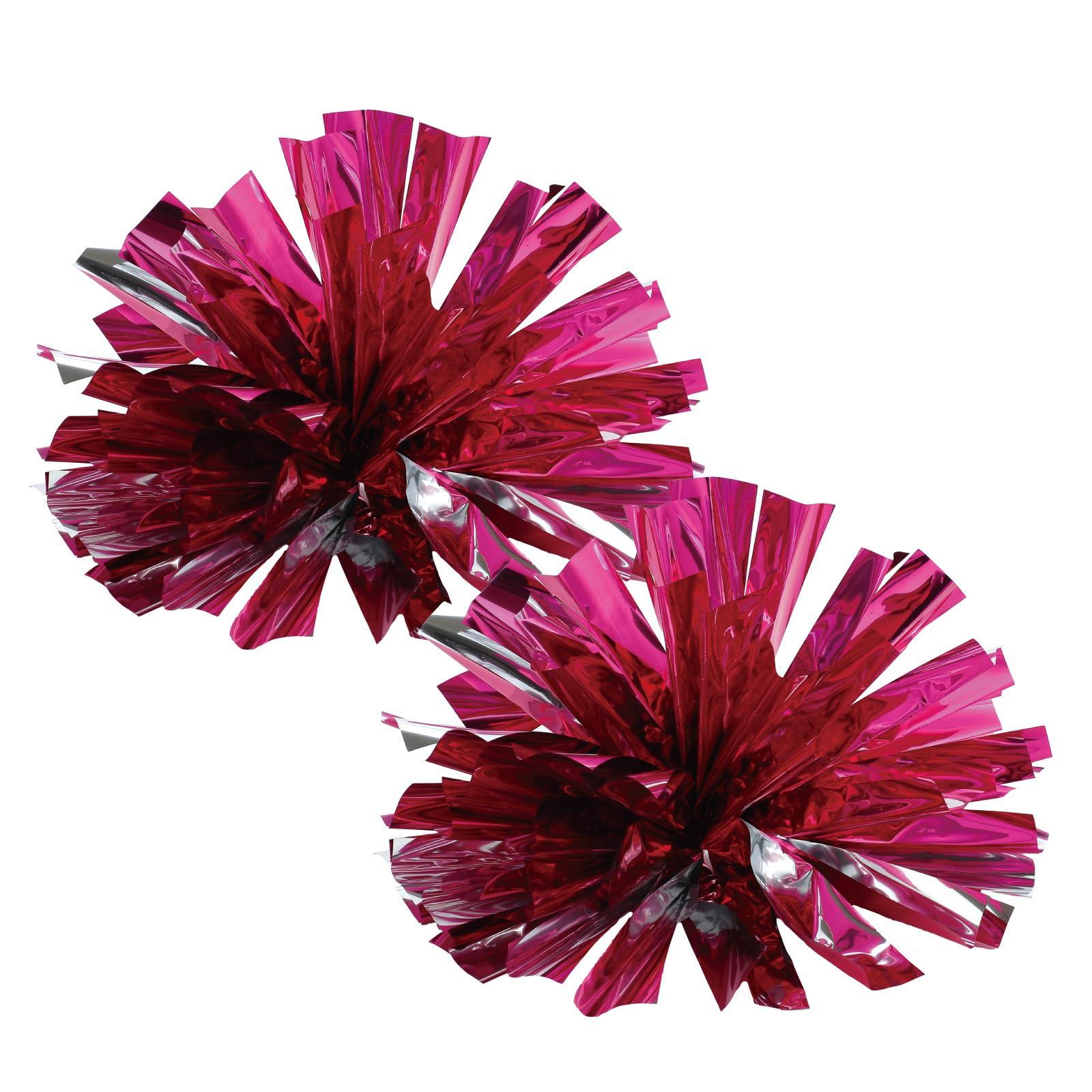 Easy Cheer Pom-Pom Name Tag Pink Silver