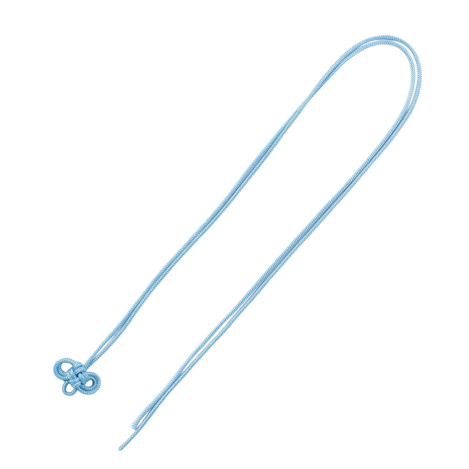 Amulet string, double leaf knot, pale blue, set of 10