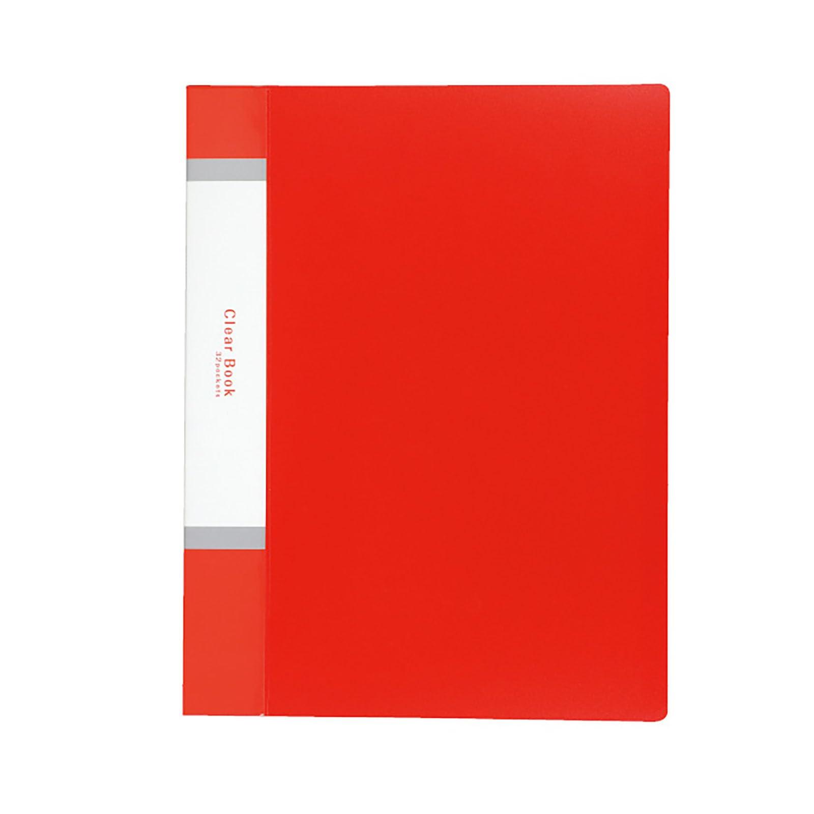 Clear Book A4 Landscape 40-Pocket Red