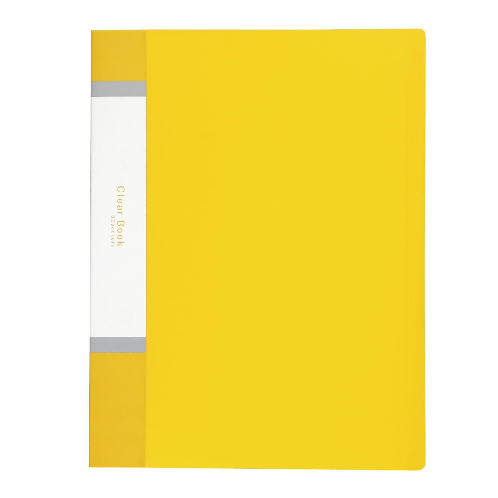 Clear Book A4 Landscape 40-Pocket Yellow