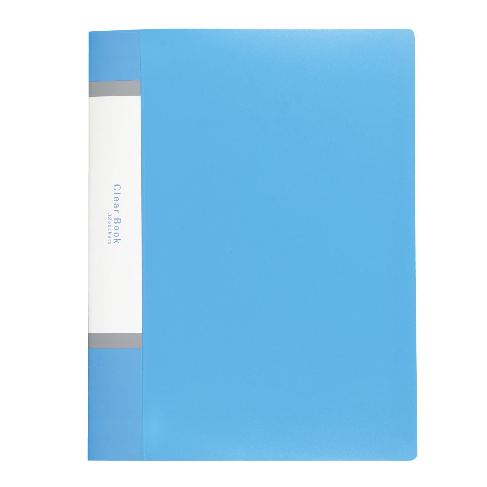 Clear Book A4 Landscape 40-Pocket Blue