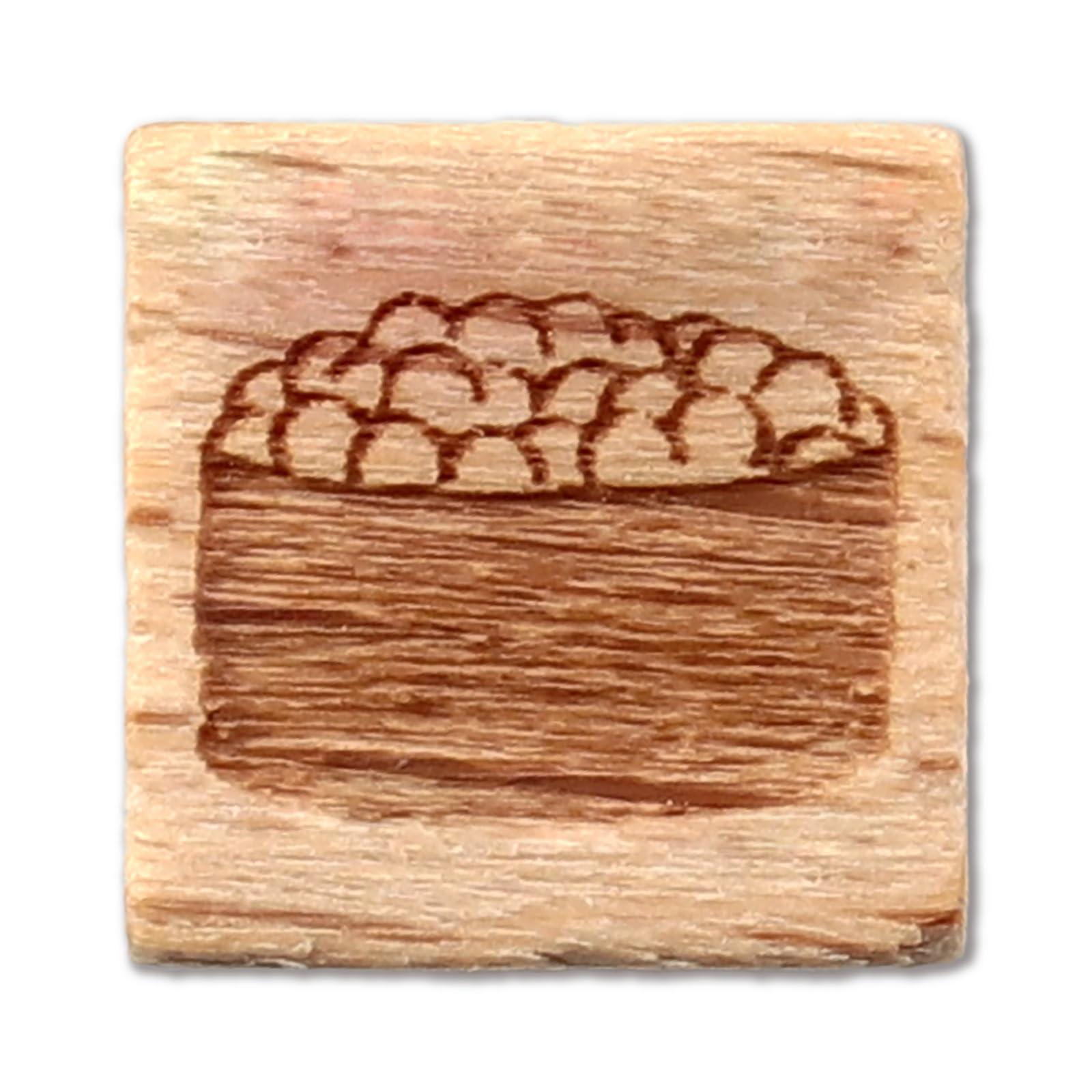 Wooden Handle Stamp 10 Japanese Food Sushi Salmon Roe