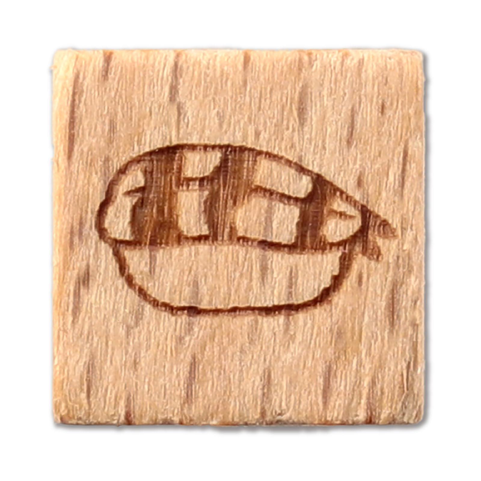 Wooden Handle Stamp 10 Japanese Food Sushi Shrimp