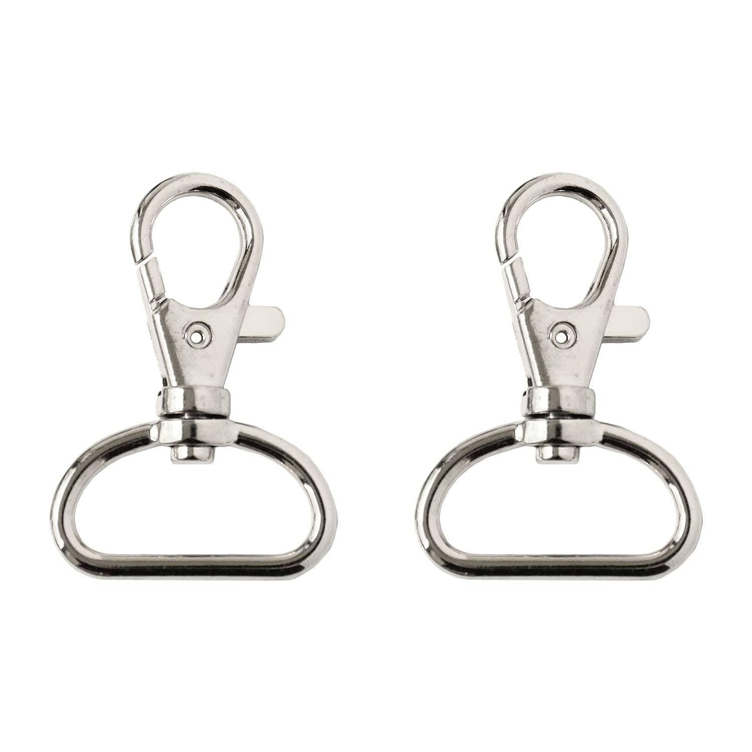 Japan Button Trading Co., Ltd. Bag Snap Hooks 24mm, 2-Piece Set, Silver S27-601-S-2P