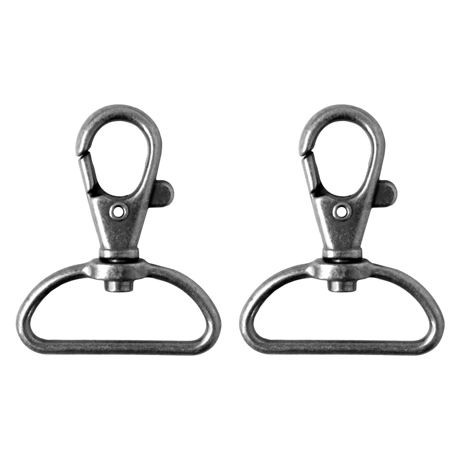Japan Button Trading Co., Ltd. Bag Snap Hook 30mm, 2-Piece Set, Black Nickel S27-608-BN-2P