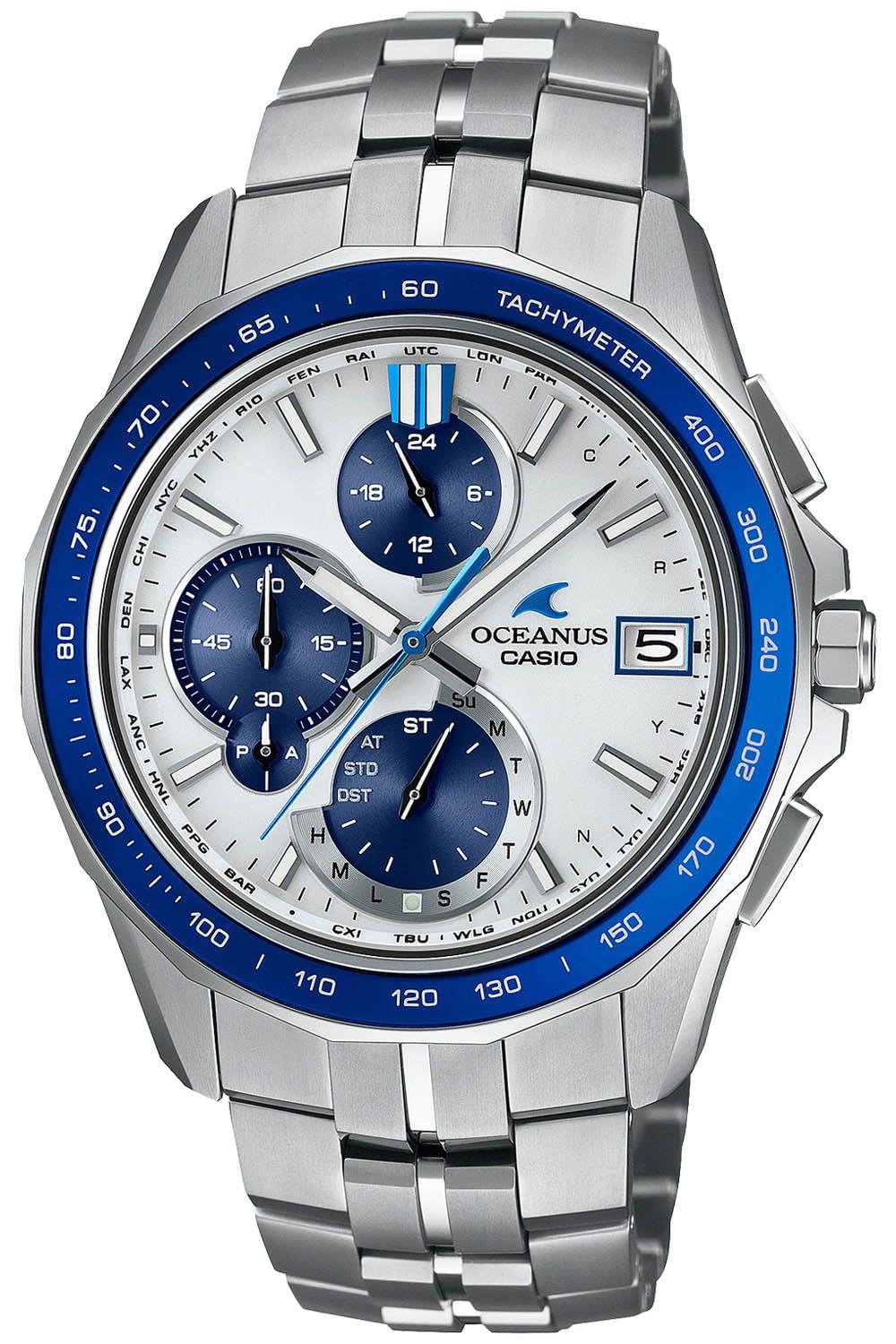 [CASIO] OCEANUS Watch Made in Japan Manta Bluetooth-Equipped Radio-Controlled Solar Sapphire Crystal OCW-S7000D-7AJF Men's Silver