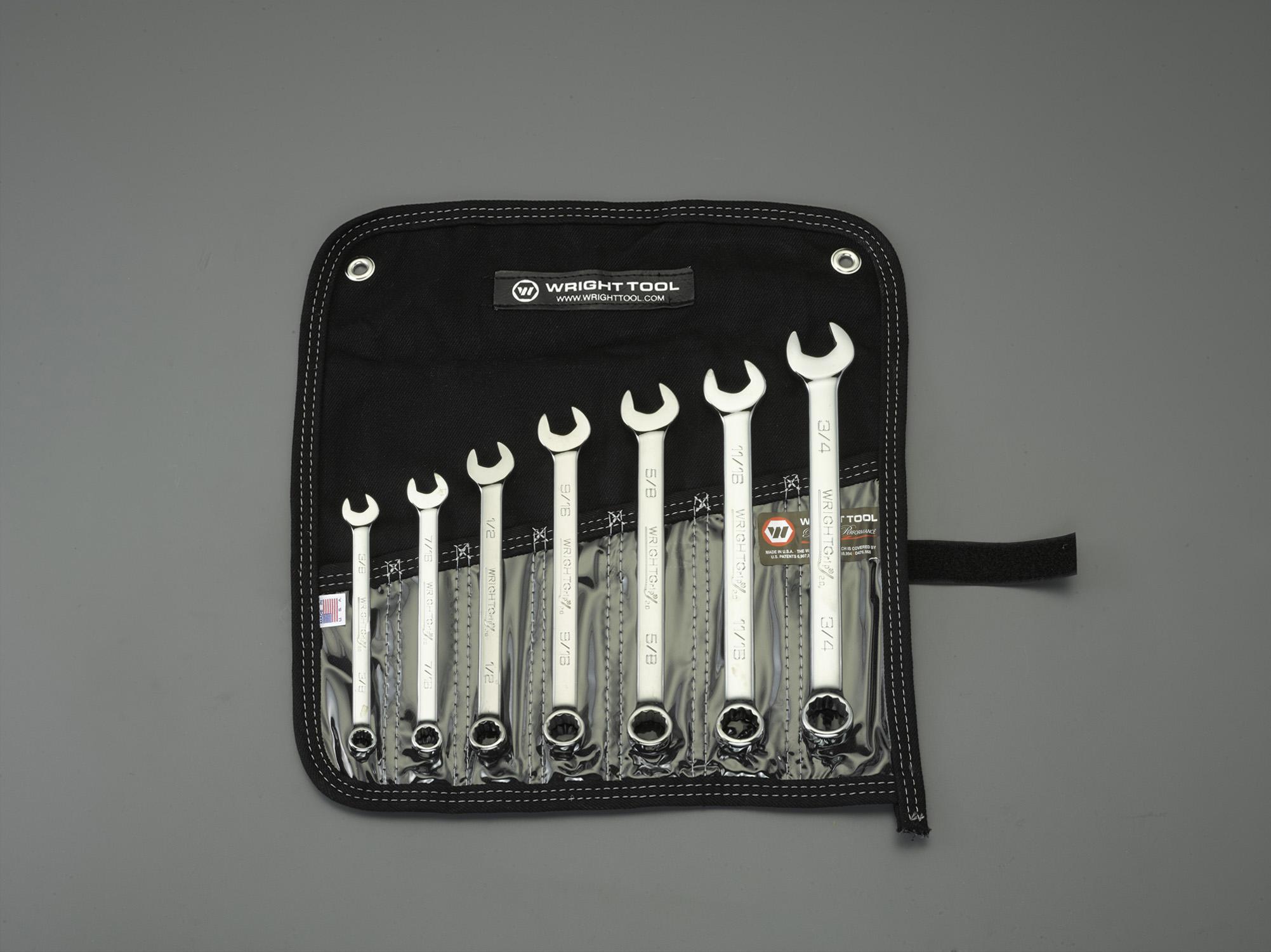 ESCO Single-Eye Open-End Wrench Set, 7-Piece/3/8-3/4 EA614BG-107