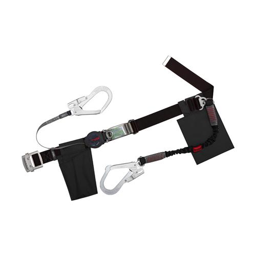 Fall arrest device (torso belt/retractable + dual-point harness) Primary lanyard: 15 × 1, 400mm Secondary rope: 32 × 800~850mm (extended length: 1,050mm)