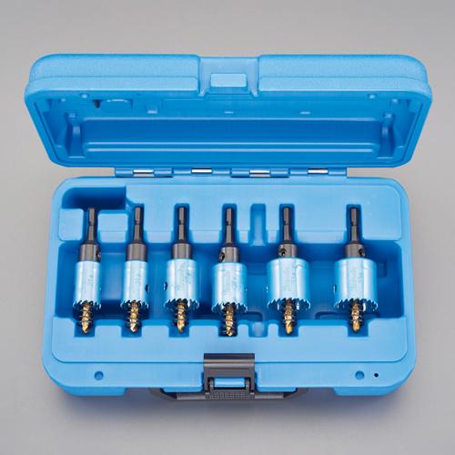 ESCO Hole Saw Set (Hex Shank/Electrical Work 21-33mm/6-Piece Set EA823JA)