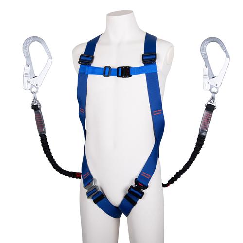 Fall Arrest Device (Full Body Harness with Retractable Lanyard) Blue 32×1, 550mm (Maximum Extension)