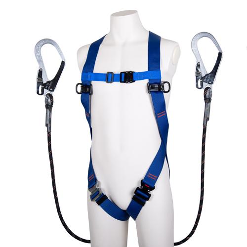 Fall Arrest Device (Full Body Harness with Twin Rope Lanyards) Blue 11×1, 600mm