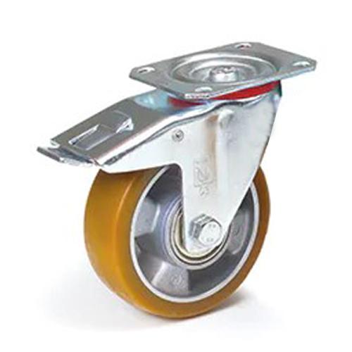 125mm Swivel Casters with Polyurethane Tires and Brakes EA986CP-125 1 piece