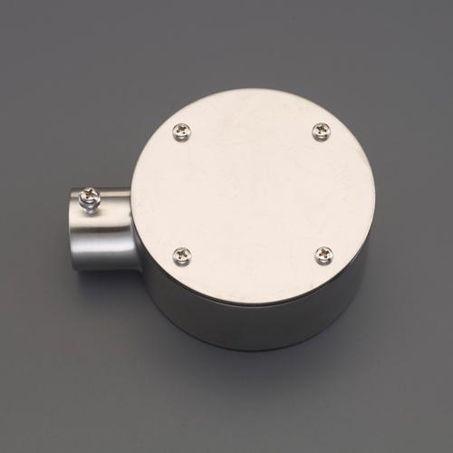 Esco [Stainless Steel] Screwless Round Surface-Mount Box, Single-Outlet E25 EA940CS-812