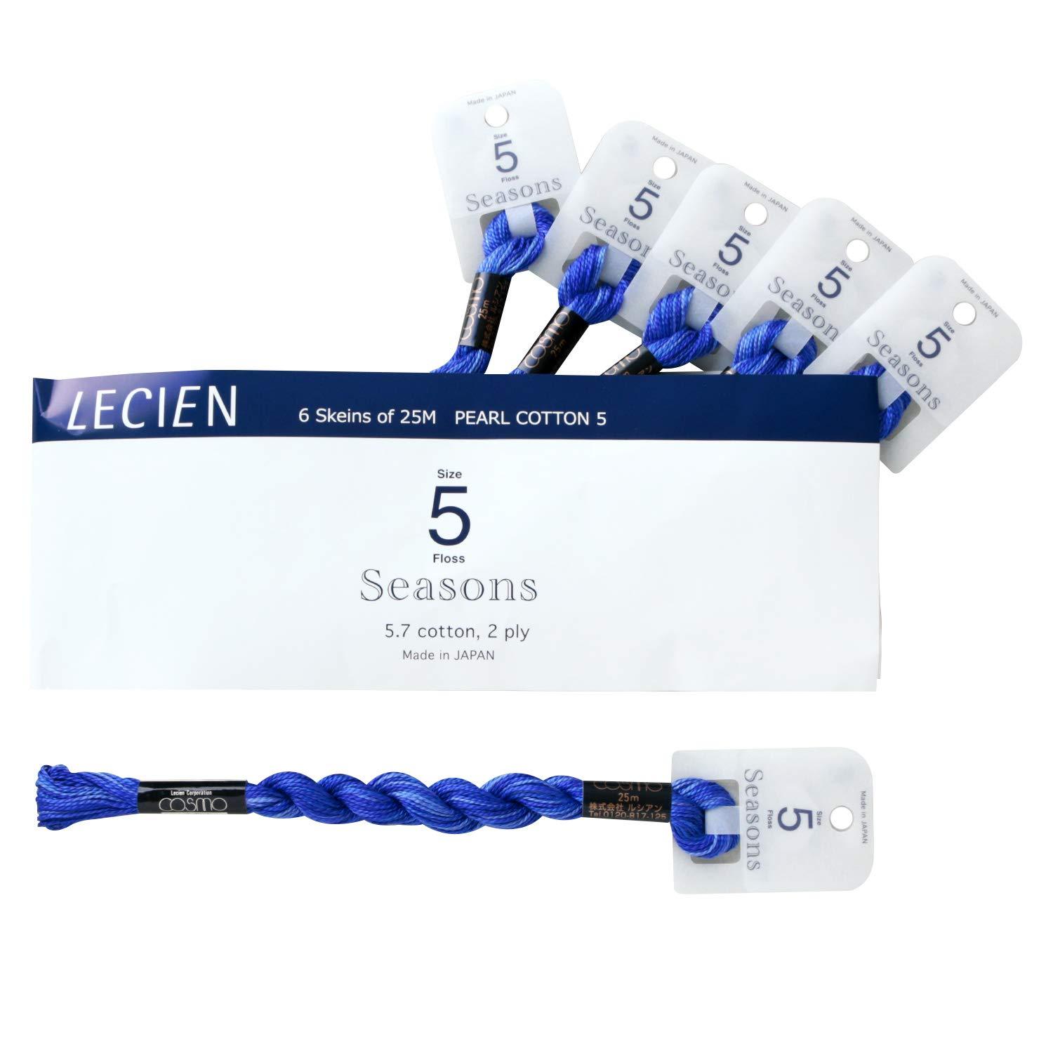 LECIEN COSMO Collaboration with Craftsman Yosuke Gradation Seasons No.5 Embroidery Thread 6-Count Box Color No.101