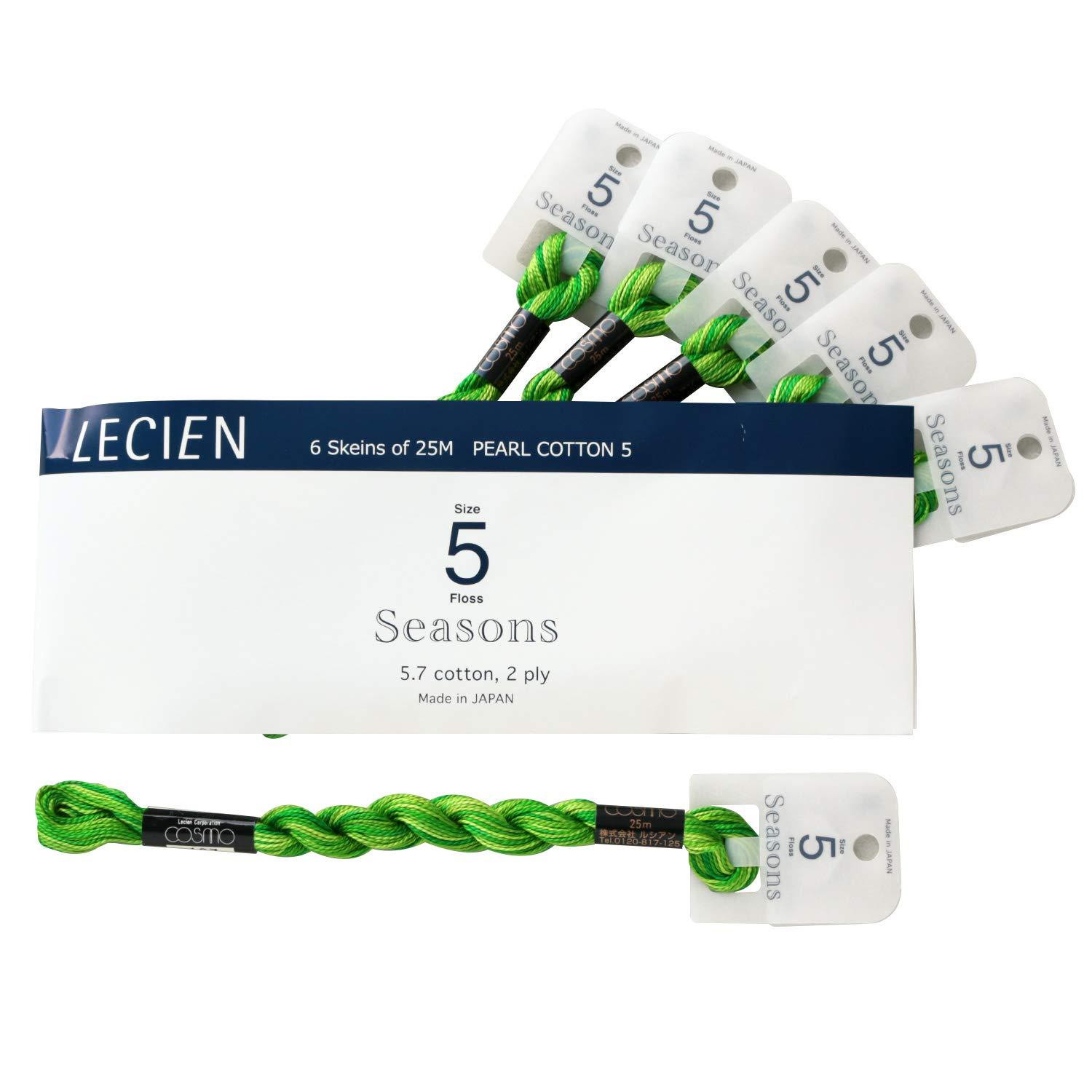 LECIEN COSMO Collaboration with Craftsman Yosuke Gradation Seasons No.5 Embroidery Thread 6-Count Box Color No.107 CS5S-107