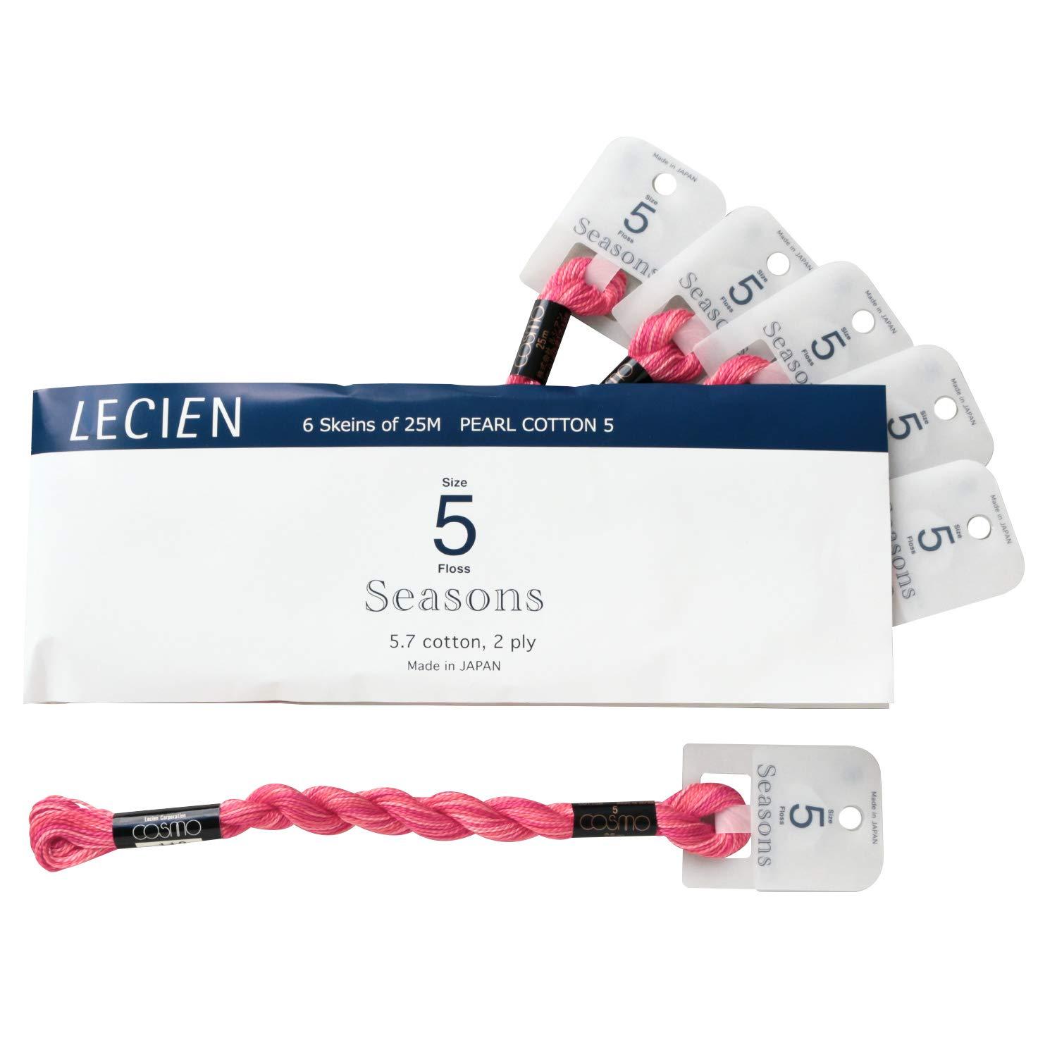 LECIEN COSMO Collaboration with Craftsman Yosuke Gradation Seasons No.5 Embroidery Thread 6-Count Box Color No.112 CS5S-112